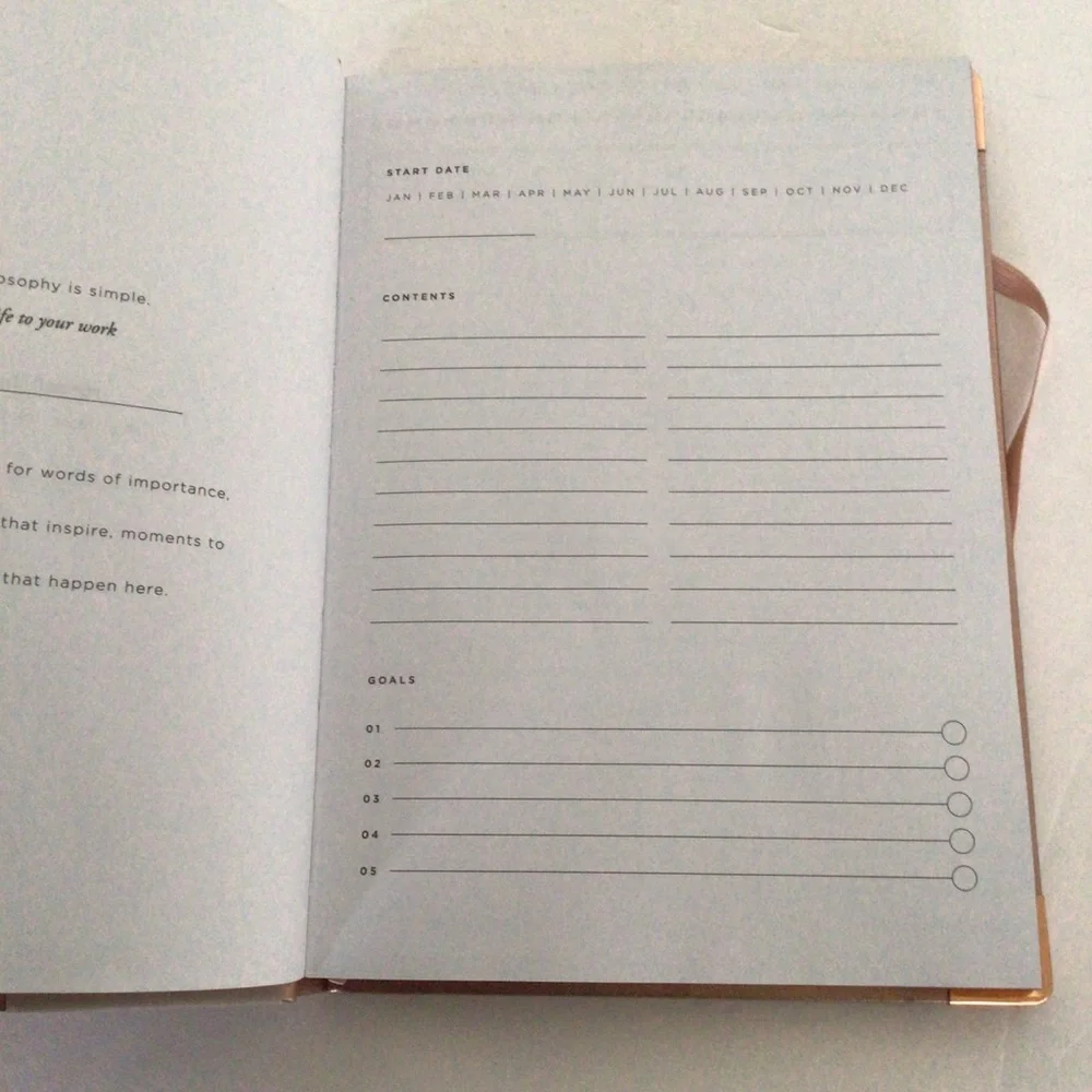RUSSELL + HAZEL HARD COVER UNDATED JOURNAL PLANNER NWT